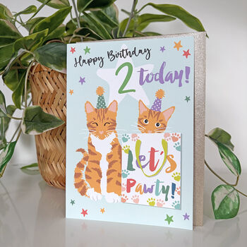 Monty And Rooster Second Birthday Card, 2 of 3