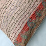 Embroidered Sari Cushion Cover With Kantha Stitch, 46cm Handmade Cotton, thumbnail 2 of 6