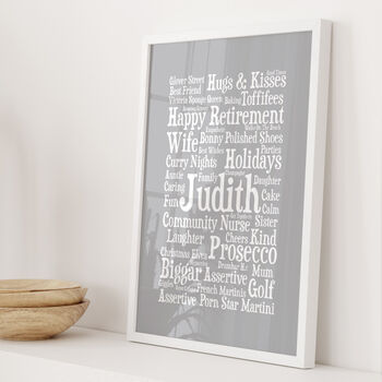 Personalised 80th Birthday Word Art Gift, 2 of 5