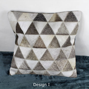 Cowhide Triangle Cushions Covers By G Decor, 2 of 4