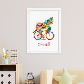 Personalised Watercolour Animal Wall Print, 4 of 12