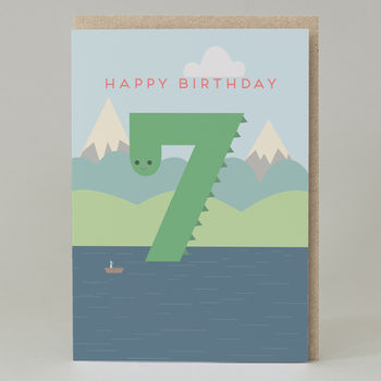 Happy Birthday Nessie Age Cards, 7 of 10