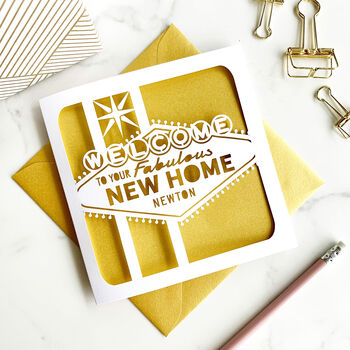 Personalised Vegas New Home Card, 2 of 4