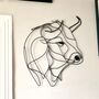 Taurus Bull Wire Wall Art, thumbnail 3 of 5