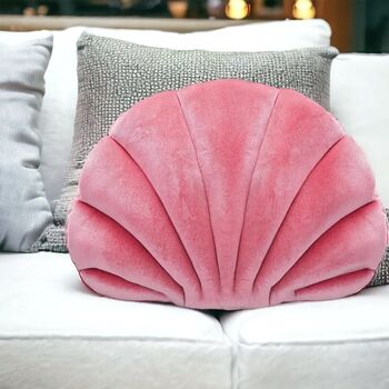 Soft Velvet Shell Shape Cushions, 5 of 11