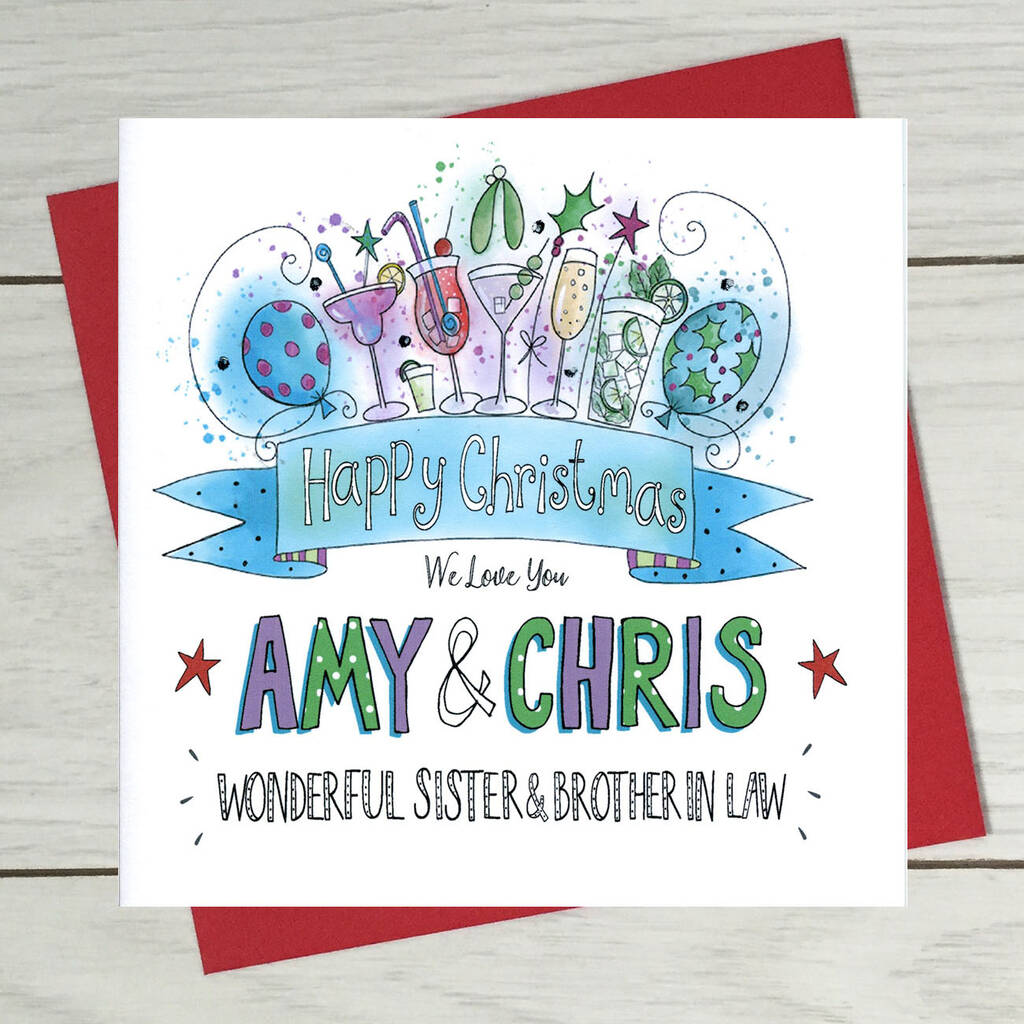 Christmas Card Sister And Brother In Law By Claire Sowden Design