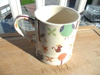 Tankard Mug In Secret Woodland Animals Patchwork Design, 6 of 8