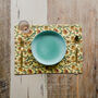 Bahar Floral Yellow Placemats Set Of Two, thumbnail 1 of 2