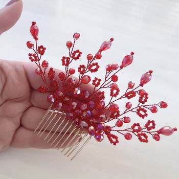 Vibrant Red Hair Comb, 3 of 6