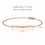 Personalised Dainty Bar Birthstone Bracelet Engrave Name, thumbnail 4 of 7