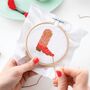 Cowboy Boot Cross Stitch Kit, thumbnail 1 of 3