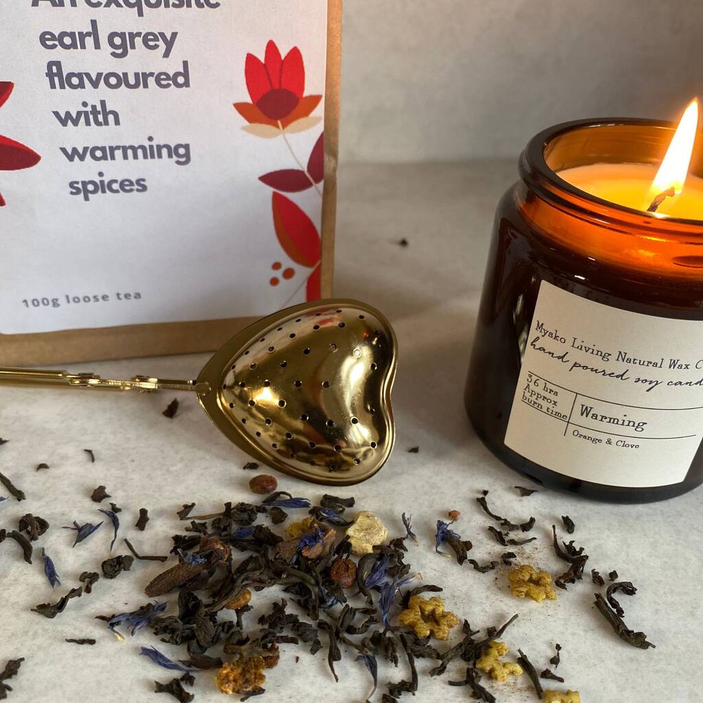 Warming Hygge Tea And Candle Gift Set By Mysko Living