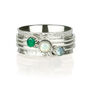 Pure Soul Green Onyx, Opal And Blue Topaz Spinning Ring, thumbnail 4 of 9