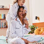 Personalised Mum And Child Navy Star Pyjama Set, thumbnail 4 of 7