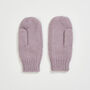 Forget Me Not Knitted Lilac Mittens, thumbnail 4 of 5