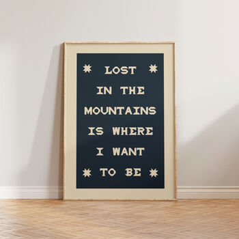 Lost In The Mountains Retro Wall Art Print, 2 of 11