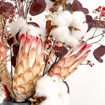 Cotton And Protea Preserved Flower Bouquet, 2 of 4