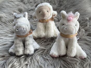 Personalised Huggy Lamb Soft Newborn Toy, 3 of 6