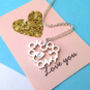 Love Chemistry With Initial Heart Geometric Necklace, thumbnail 5 of 12
