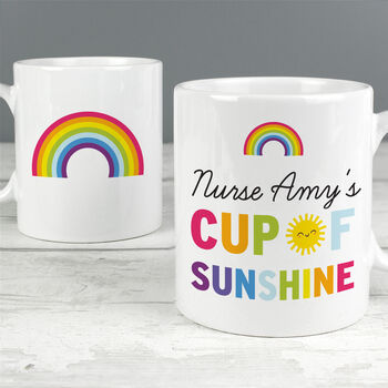 Personalised Cup Of Sunshine Rainbow Ceramic Mug, 2 of 5