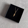 Gold Lightning Bolt Necklace – Empowering Jewellery Gift For Her, thumbnail 1 of 6