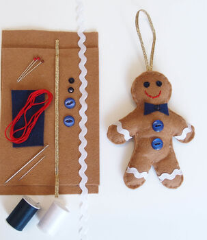 Make Your Own Felt Christmas Tree Decorations Kit, 4 of 7