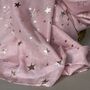 Rose Gold Sketch Stars Scarf In Pink, thumbnail 3 of 3