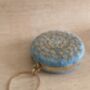 Blue Handcrafted Velvet Clutch Bag, thumbnail 3 of 10