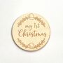 My First Christmas Gift Baby Wooden Plaque Sign, thumbnail 2 of 3