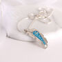 Memorial Ashes Feather Silver Pendant, thumbnail 2 of 6