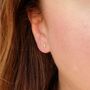 Vermeil Geometric Cluster Stud Earrings, thumbnail 2 of 4