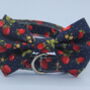 Navy Blue Strawberry Dog Bow Tie, thumbnail 8 of 9
