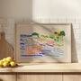 Sailing Art Print Boats On The Water Scene Poster, thumbnail 1 of 9