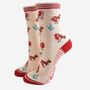 Women's Bamboo Socks Gift Box Festive Robins, thumbnail 2 of 4