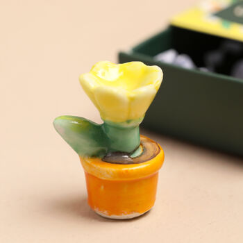 Tiny Matchbox Ceramic Plant Pot Token, 2 of 4