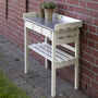 Lacquered Garden Three Drawer Workbench Grey Or Cream, thumbnail 5 of 5
