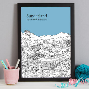 Personalised Sunderland Print, 4 of 9