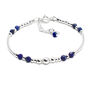 Lapis Lazuli And Sterling Silver Bracelet, September Birthstone Jewellery, thumbnail 2 of 2