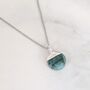 The Orb Emerald May Birthstone Necklace, Silver, thumbnail 1 of 6