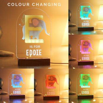 Personalised Animal Alphabet LED Light, 3 of 12