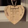 Personalised Wooden Engagement Gift – Custom Couples Keepsake Sign, thumbnail 3 of 5