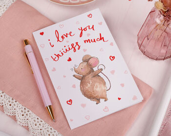 Cute 'I Love You This Much' Card For Husband Or Wife, 2 of 2