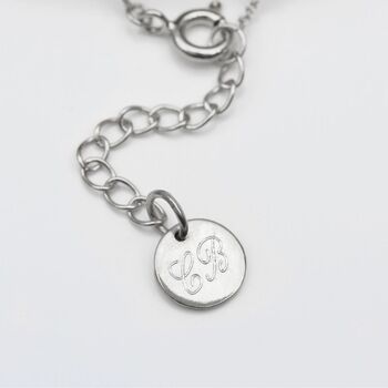 Personalised Silver Chain And Freshwater Pearl Bracelet, 3 of 4