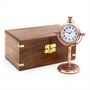 Personalised 49th Anniversary Copper Desk Clock Gift With Engraving, thumbnail 1 of 12