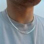 925 Sterling Silver Love Heart Chain Necklace For Men, thumbnail 4 of 12