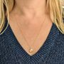 The Orb Clear Quartz April Birthstone Necklace, Health And Harmony, Gold, thumbnail 4 of 6