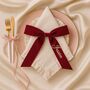 Embroidered Velvet Ribbon Place Setting, thumbnail 4 of 9
