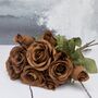 Autumn Rose Bouquet Artificial, thumbnail 2 of 2