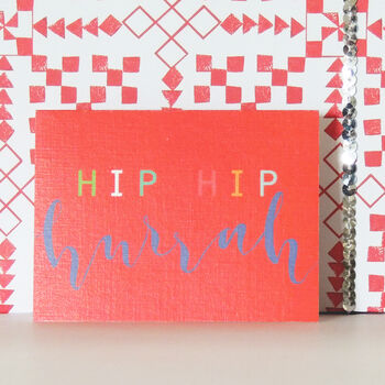 Mini Hip Hip Hurrah Card, 3 of 5