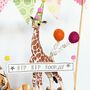 Personalised Party Animal Safari Cake Toppers, thumbnail 5 of 6